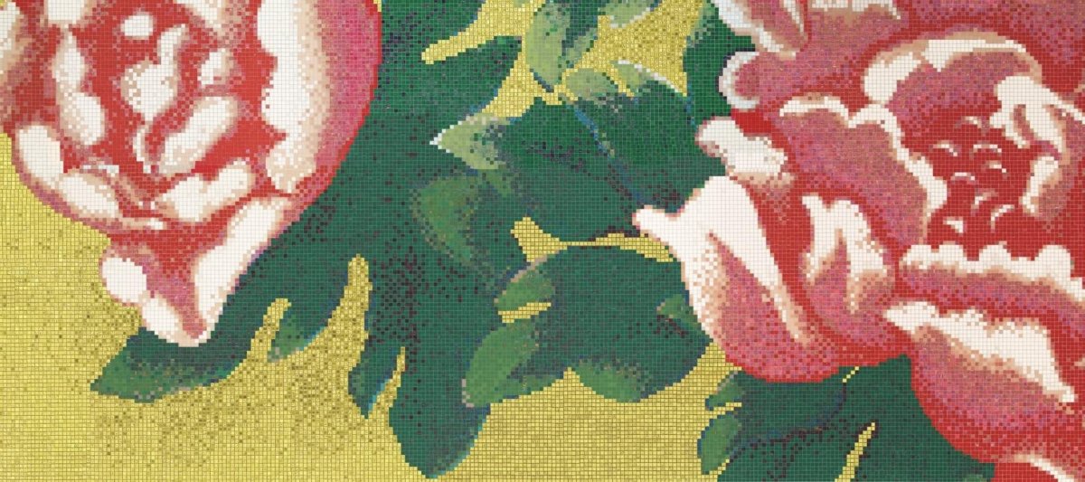 Bisazza Decori 10 Peonies Oro A 129.1x290.5