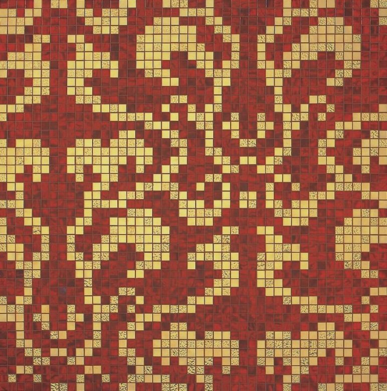 Bisazza Decori 20 Damasco Rosso Oro 97x97