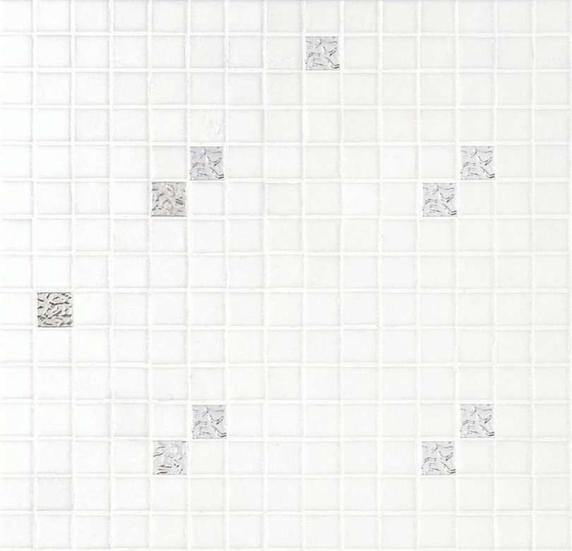 Bisazza Decori 20 Diagonale Bianco Oro 32.2x32.2