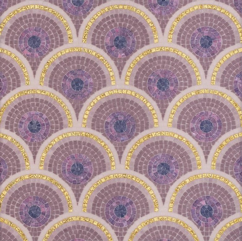 Bisazza Decori In Tecnica Artistica Loop Purple 10x10 20.6x20.8