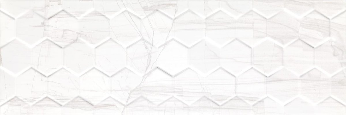 Ceramika Konskie Brennero White Hexagon Rett 25x75