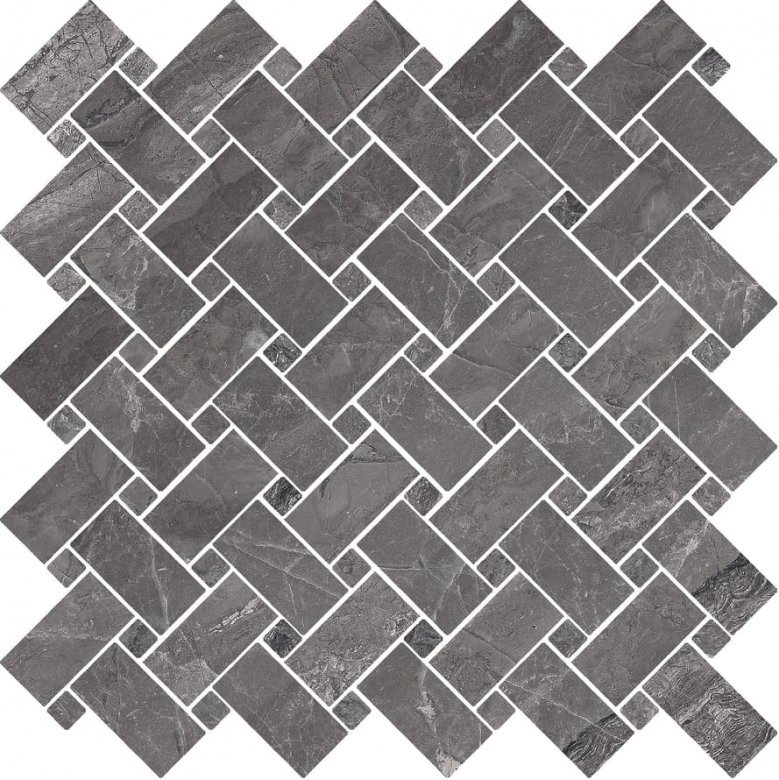 Cerdomus Supreme Mosaico Kadi Charcoal levigato 30x30