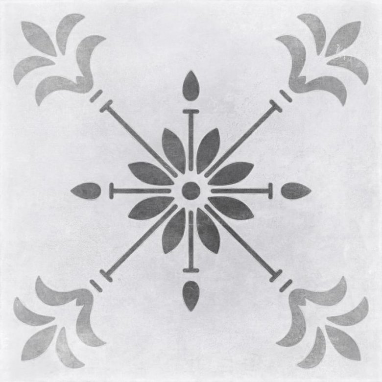 Cersanit Motley Пэчворк Цветы Серый 29.8x29.8