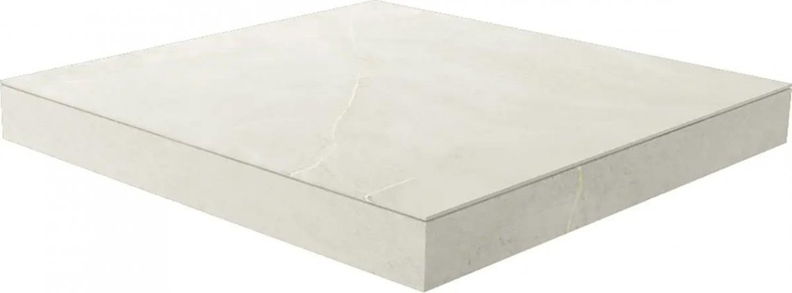 Del Conca Gardena Hgr10 Gradone Bianco Ang Rett Hard 33x33
