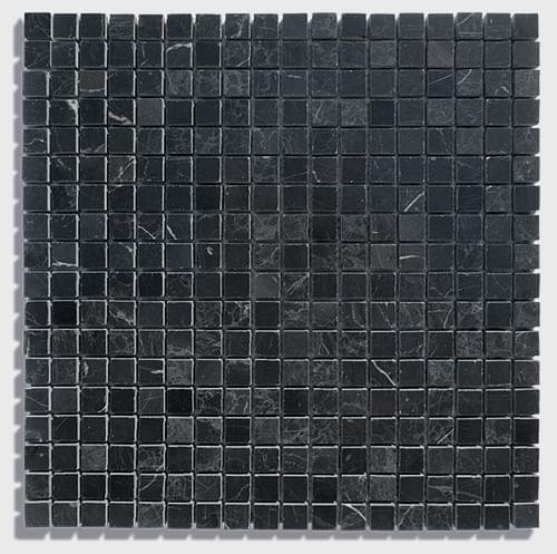 Diffusion Peter And Stone Mosaique Marbre Noir 1.5x1.5 Cm 30x30