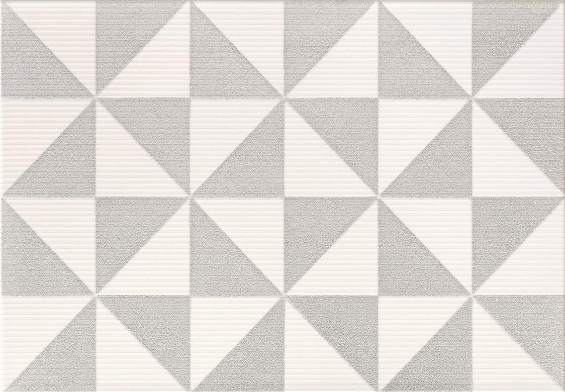 Domino Ceramika Indigo Decor Geo White 25x36