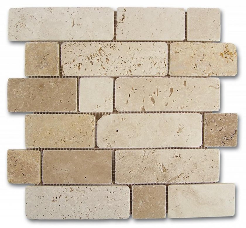 Dune Mosaico Travertino Brick 30.5x30.5
