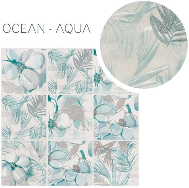 Elios Clay Flower Aqua-Ocean 10x10