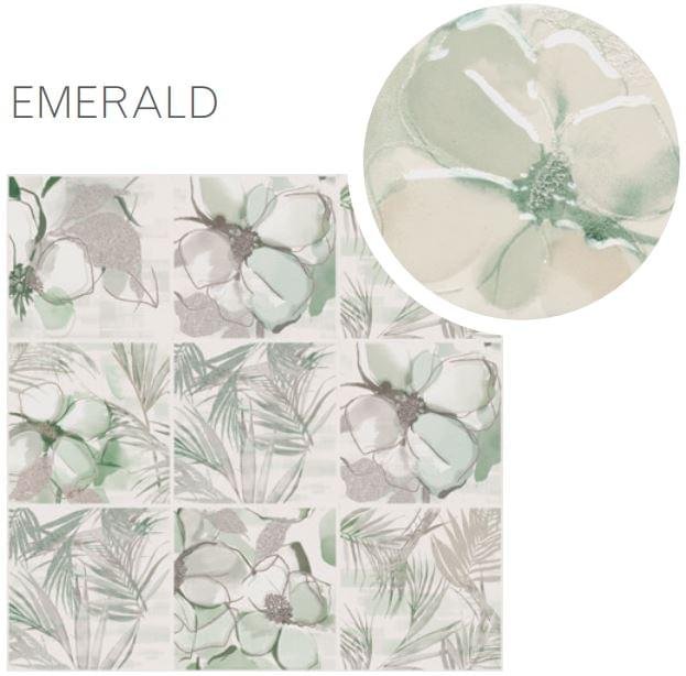 Elios Clay Flower Emerald 10x10