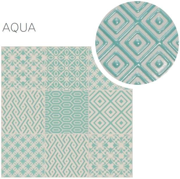 Elios Clay Pattern Aqua 10x10