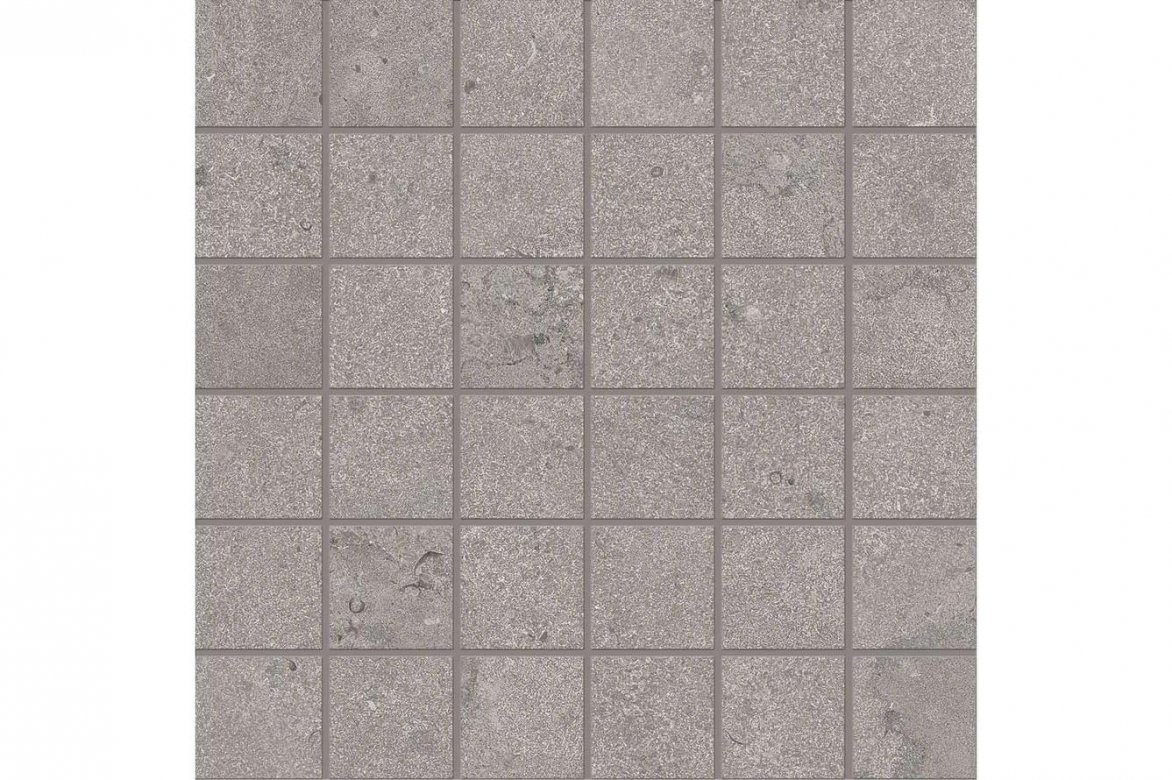 Ergon Portland Stone Mosaico 5X5 Cross Cut Lead Naturale 30x30