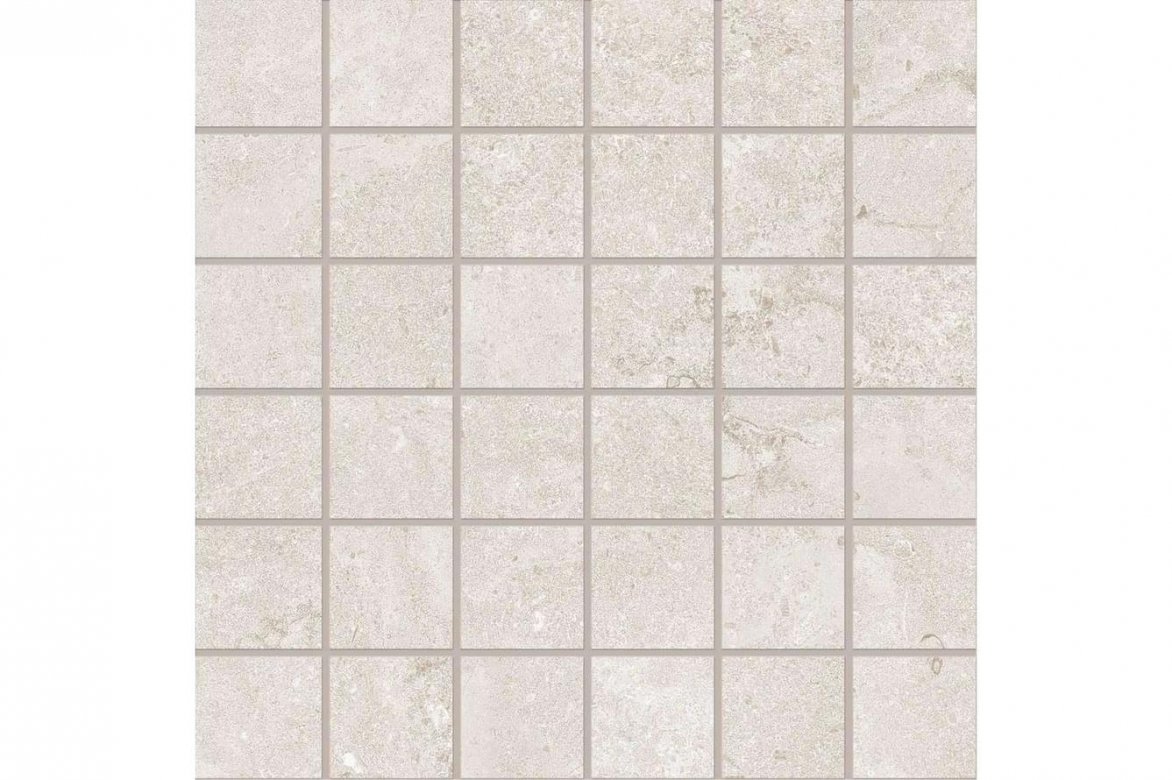 Ergon Portland Stone Mosaico 5X5 Cross Cut Talc Naturale 30x30