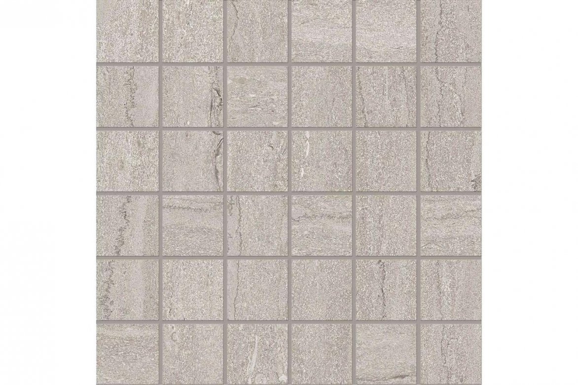 Ergon Portland Stone Mosaico 5X5 Vein Cut Ash Naturale 30x30