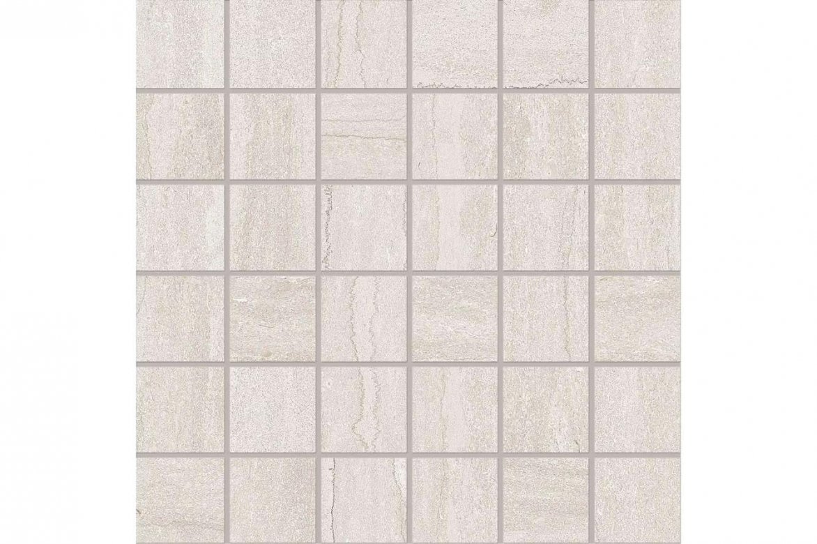 Ergon Portland Stone Mosaico 5X5 Vein Cut Talc Naturale 30x30