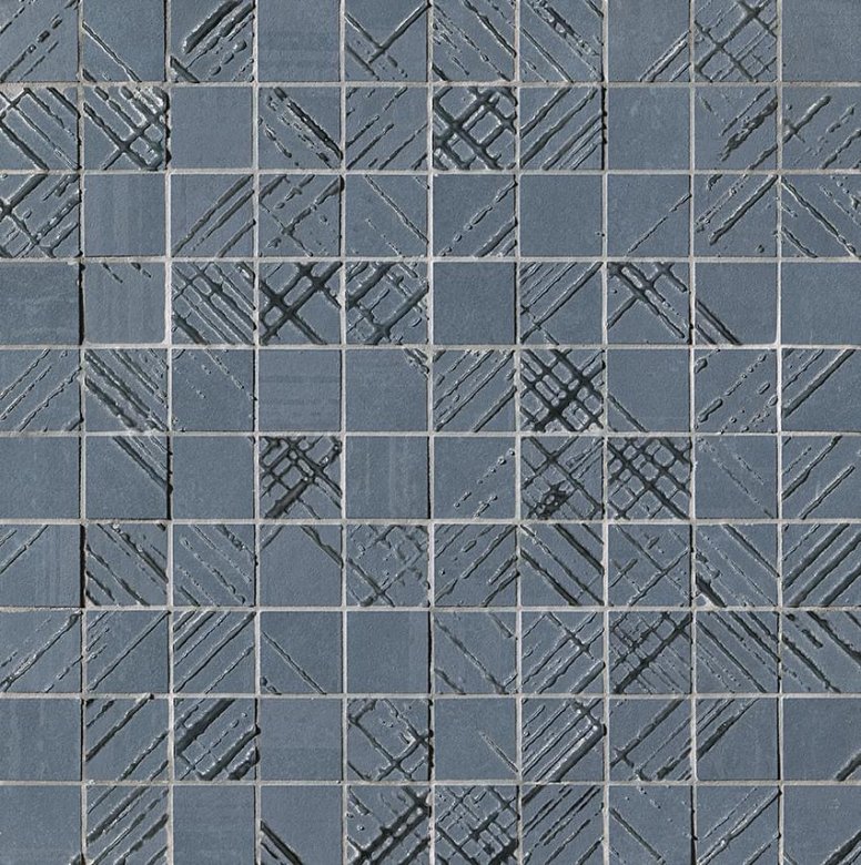 Fap Bloom Metal Blue Silver Mosaico 30.5x30.5
