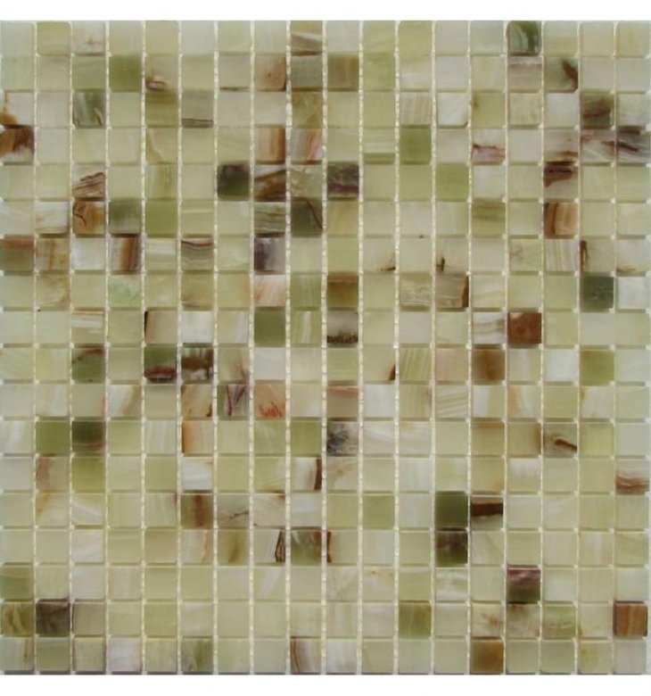 FK Marble Classic Mosaic Onyx Jade Verde 15-6P 30.5x30.5