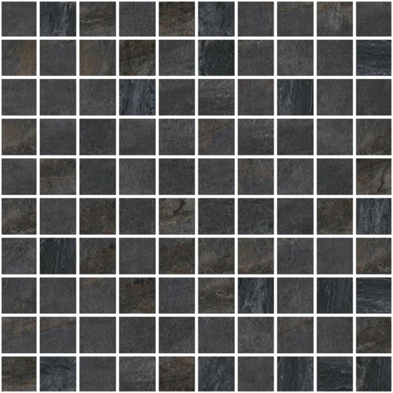 Floor Gres Walks 1.0 Black Mosaico 3x3 30x30