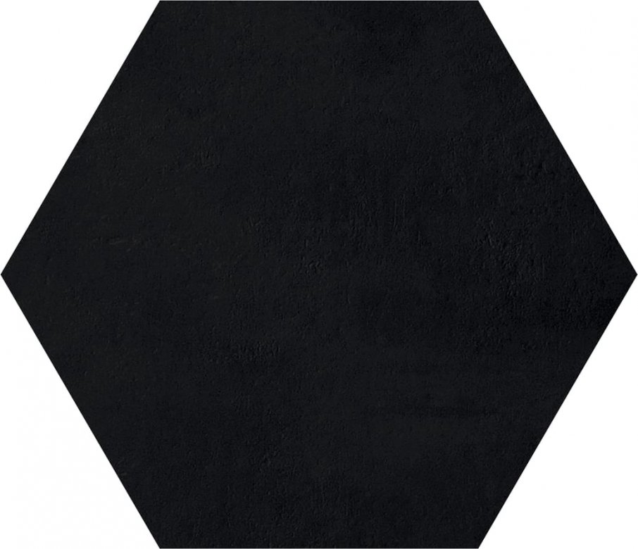 Gigacer Concrete Black Large Hexagon 6 Mm 36x31