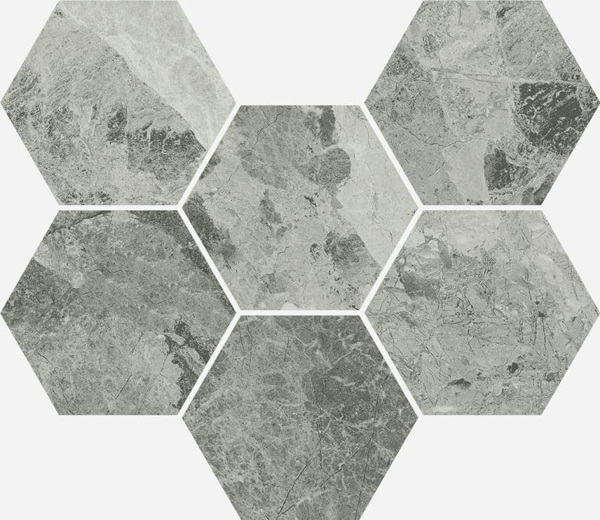 Italon Charme Extra Silver Mosaico Hexagon 25x29