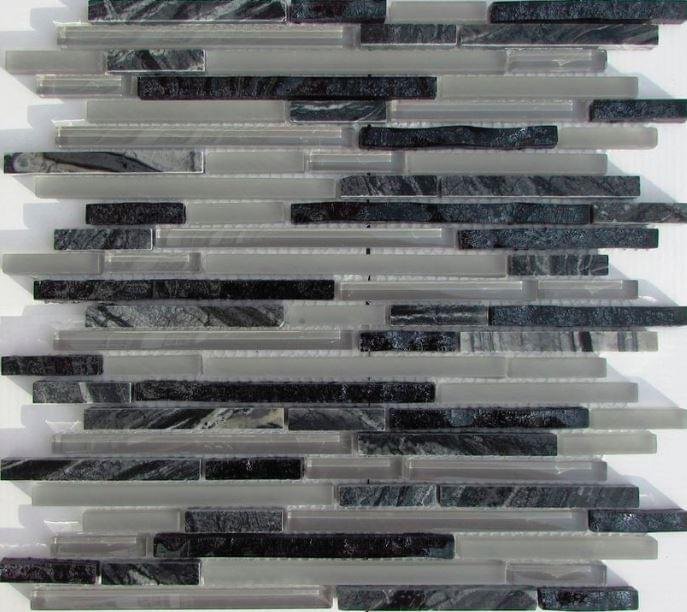 Liya Mosaic Stripes Grey 30.1x30.1