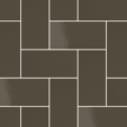 Micro Microtiles Herringbone Mix Glaze Coffee 40.2x40.2