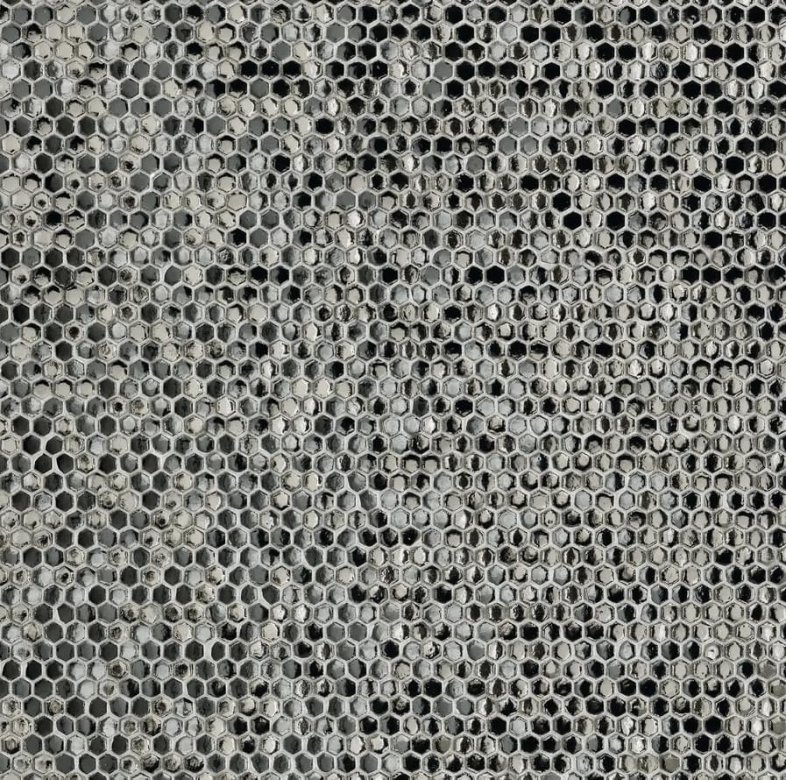 Mutina Phenomenon Mosaico Honeycomb B Argento 30x30
