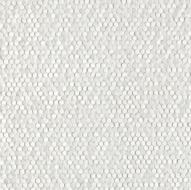 Mutina Phenomenon Mosaico Honeycomb B Bianco Glossy 30x30
