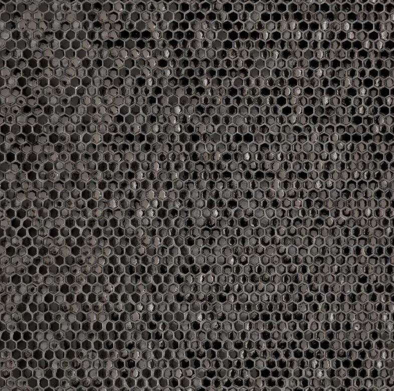 Mutina Phenomenon Mosaico Honeycomb B Nero Glossy 30x30