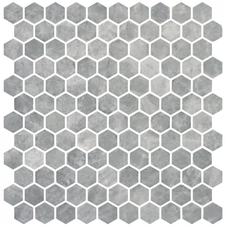 Onix Mosaico Hex Eco Stones Silver Matte 30.1x29