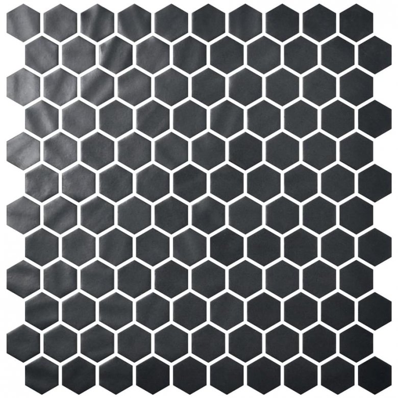 Onix Mosaico Hex Natureglass Black 30.1x29