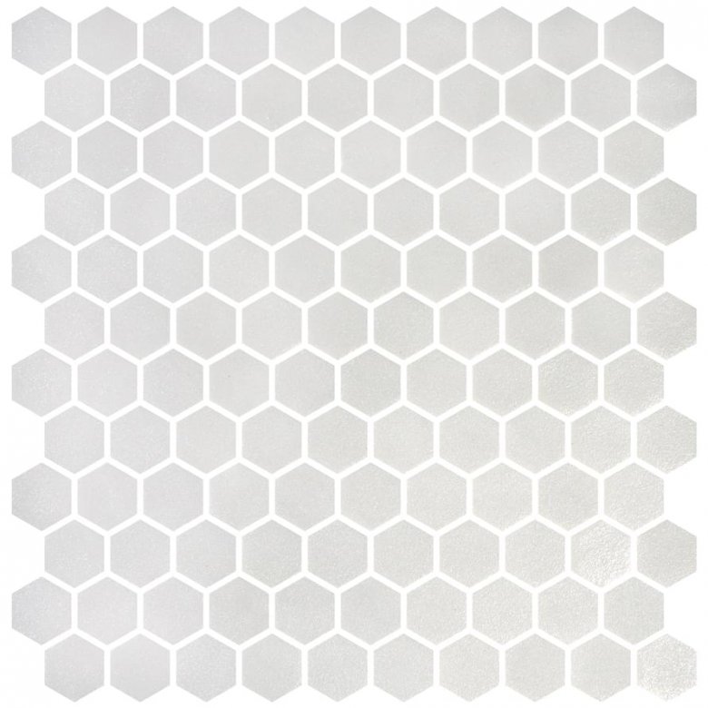 Onix Mosaico Hex Stoneglass White 30.1x29