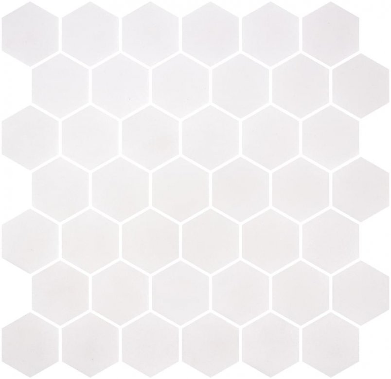 Onix Mosaico Hex Stoneglass Xl White 28.4x28.6