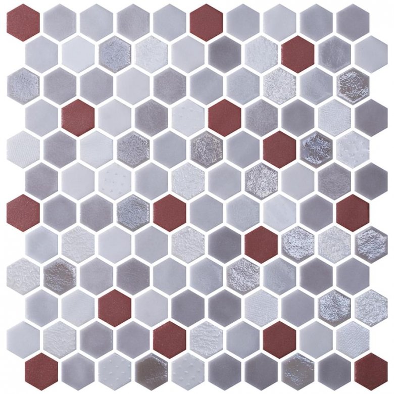 Onix Mosaico Hexagon Blends Garnet 30.1x29