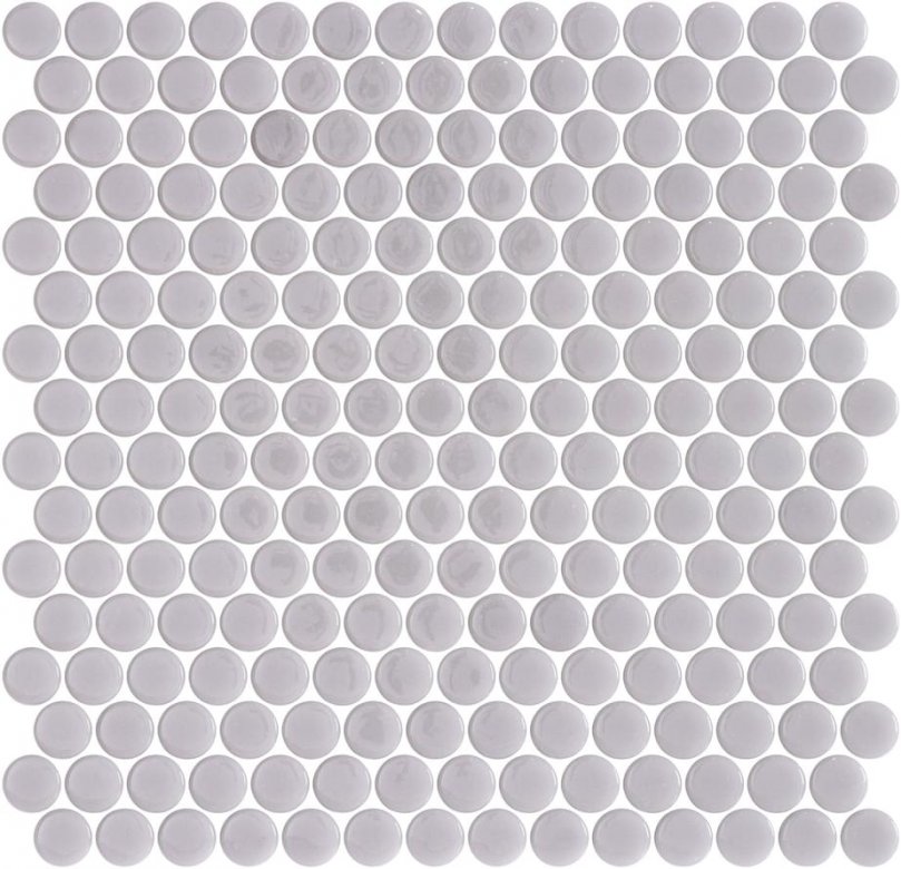 Onix Mosaico Penny Shiny Smooth Grey Shiny 28.6x28.6