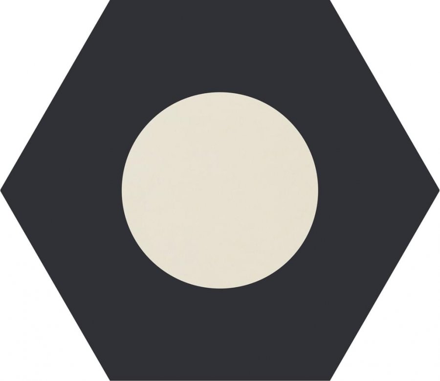 Ornamenta Core Basic Dot Negative White D 60 Hexagon 60x60