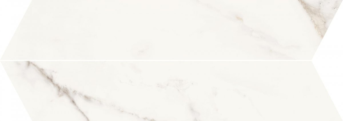 Panaria Trilogy Chevron Calacatta White Soft Rect 10x60
