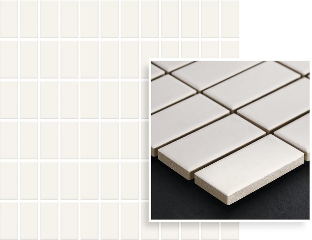 Paradyz Albir Bianco Mozaika 2.3x4.8 29.8x29.8