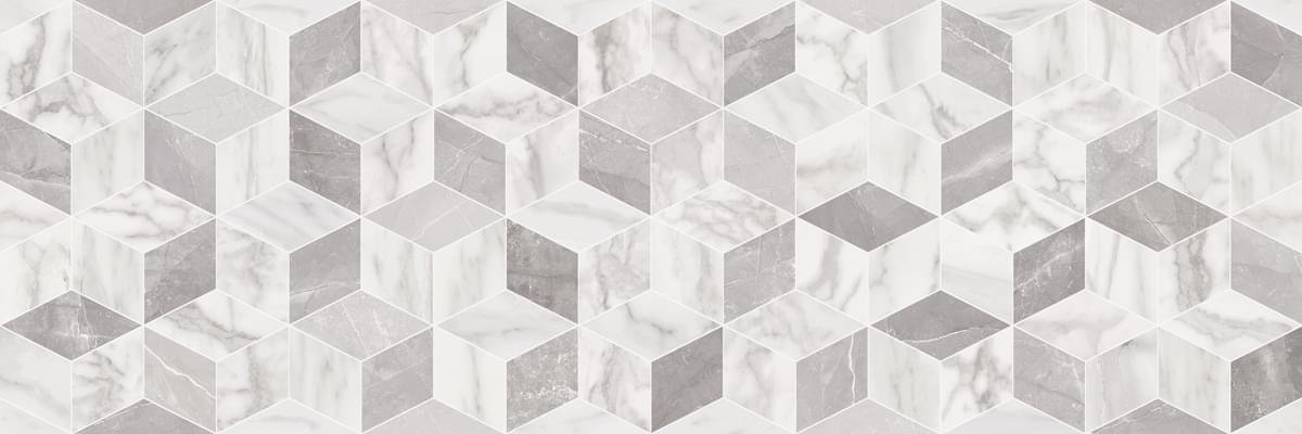 Ragno Imperiale Decoro Tangram Bianco 30x90