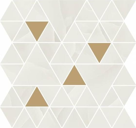 Refin Prestigio Onyx White Mosaico T Lucido R 30x30