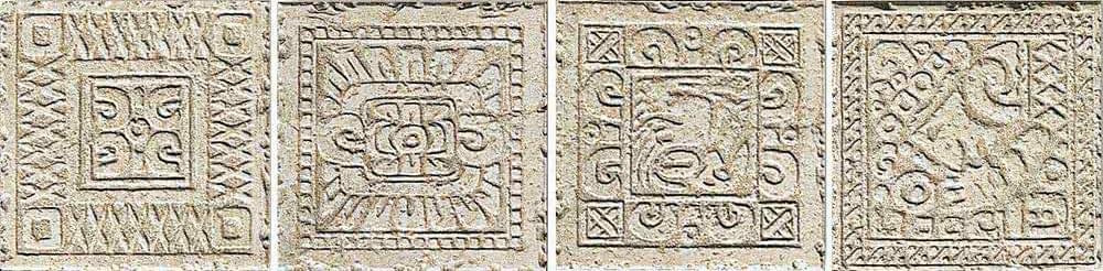Settecento Maya Azteca Inserto Avorio Set 16.3x16.3