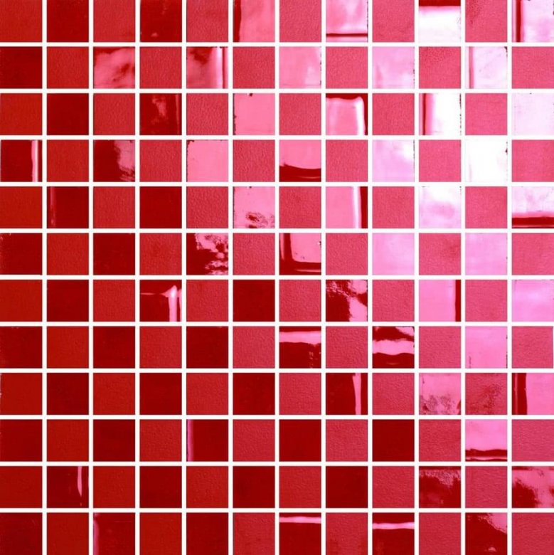 Settecento The Wall Highlights Rosso Geranio Su Rete 2.2x2.2 28.6x28.6