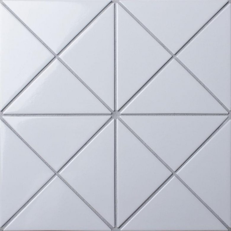 Starmosaic Homework Mosaic Triangolo White Glossy 26.3x26.3