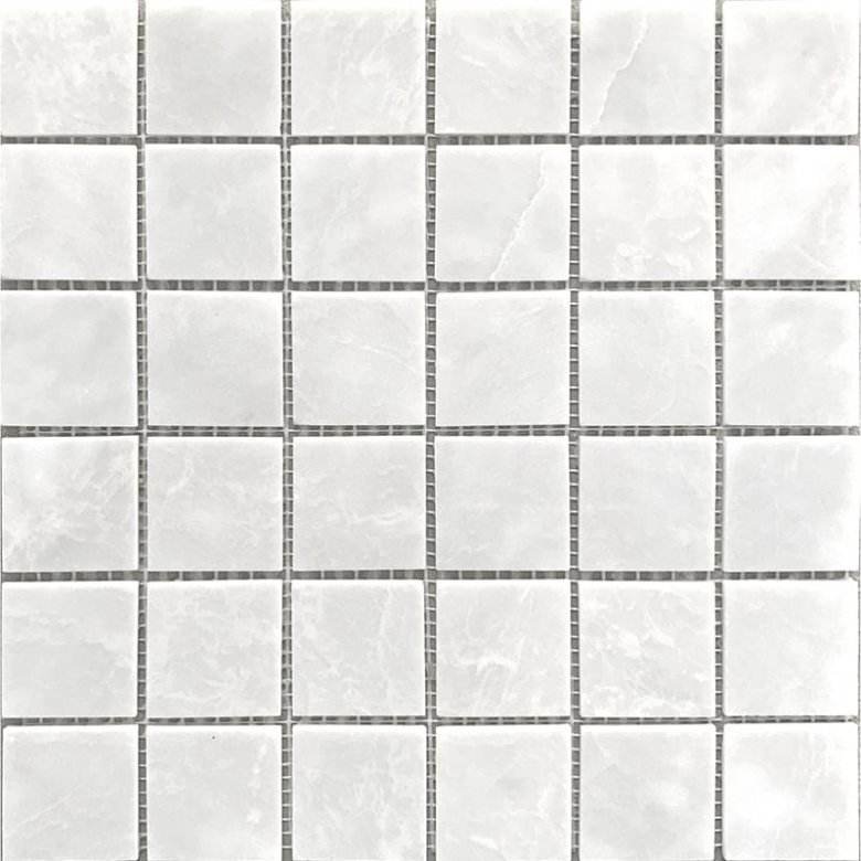 Starmosaic Wild Stone Mosaic 48x48 White Polished 30.5x30.5