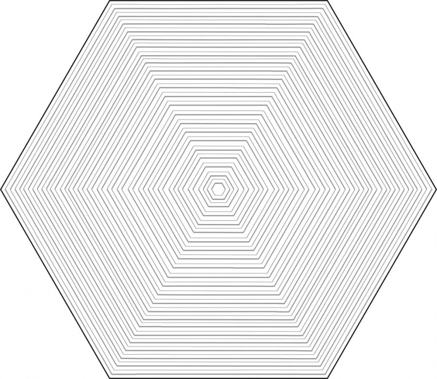 Tubadzin Cielo E Terra Dekor Bianco Geometry 1 Mat 10 mm 19.2x22.1