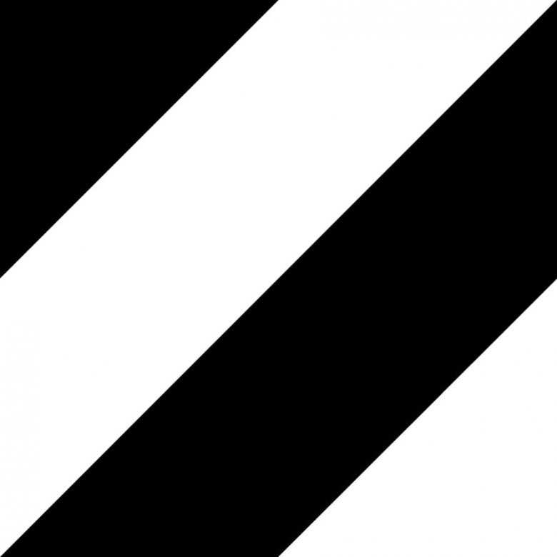 VitrA Retromix Black And White Line Large Matt 15x15