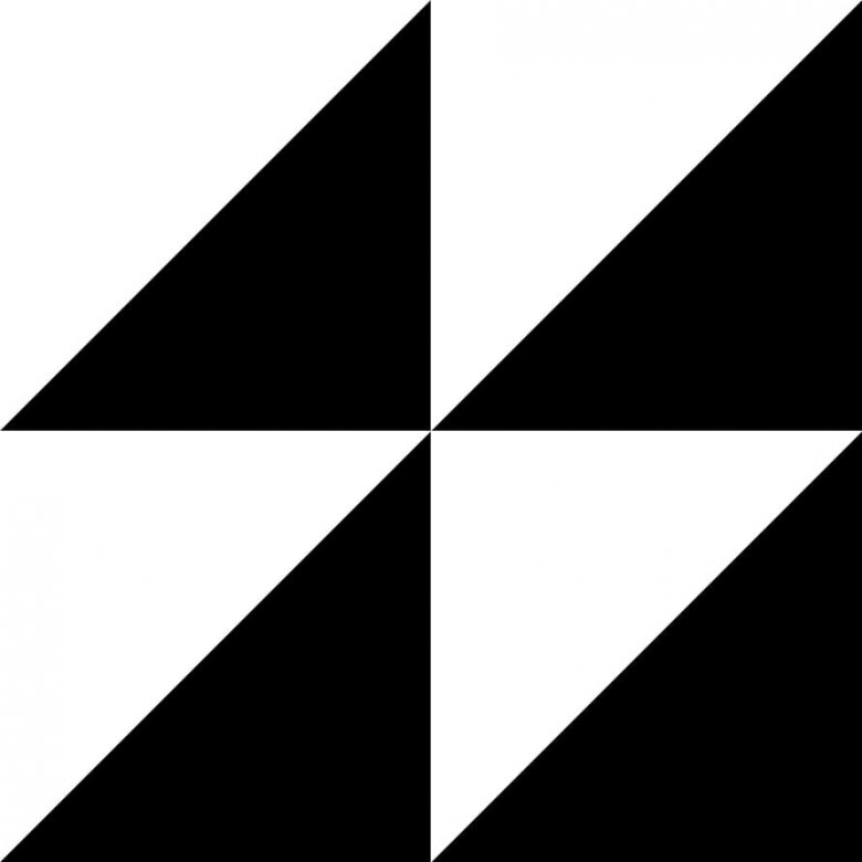 VitrA Retromix Black And White Triangle Medium Matt 15x15