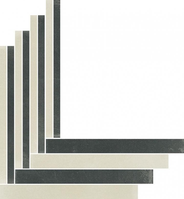 Apavisa Object Grey/White Natural Mosaic Crossed 59.6x64.65