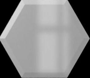Wow Subway Lab Mini Hexa Bevel Ash Grey Gloss 15x17.3