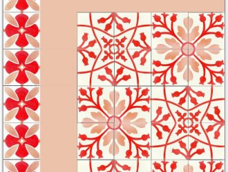 Плитка Carodeco коллекция Les Fleurs Et Arabesques