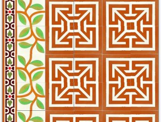 Плитка Carodeco коллекция Les Fleurs Et Arabesques